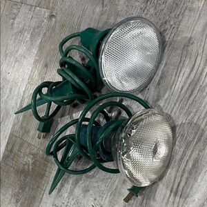 Floodlights Outdoor Green and Silver Spotlights